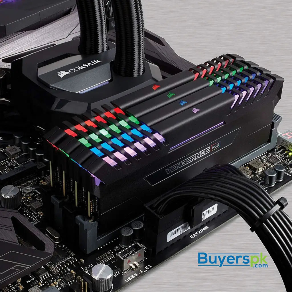 Corsair Vengeance RGB 16 GB (2 x 8 GB) DDR4 3000 MHz C15 XMP 2.0 Enthusiast RGB LED Illuminated Memory Kit - Black - RAM Corsair Vengeance RGB 16 GB (2 x 8 GB) DDR4 3000 MHz C15 XMP 2.0 Enthusiast RGB LED Illuminated Memory Kit - Black - RAM
